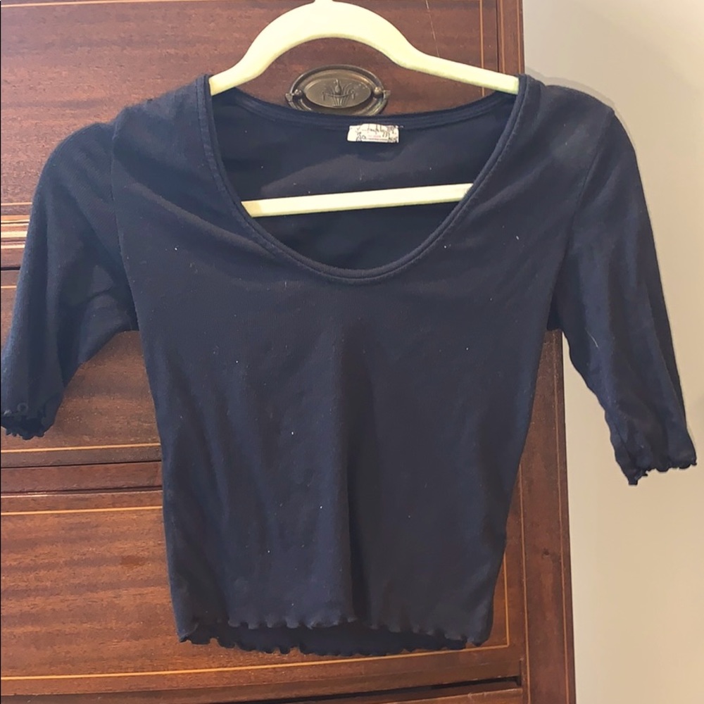 Black Free People Basic Top
